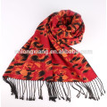 Novo design de material real inverno pashmina xale